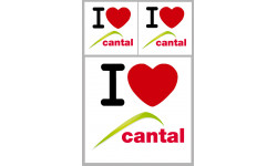 Département Cantal (15) - 3 autocollants "J'aime" - Autocollant(sticker)